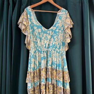 Anthropologie Daily Practice tiered dress size M